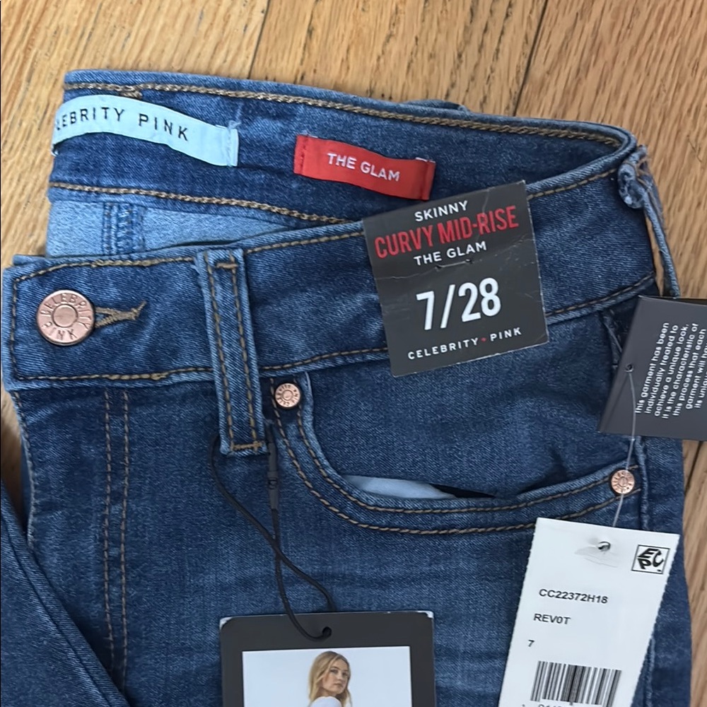 Celebrity Pink Blue Skinny Jeans with Stretch